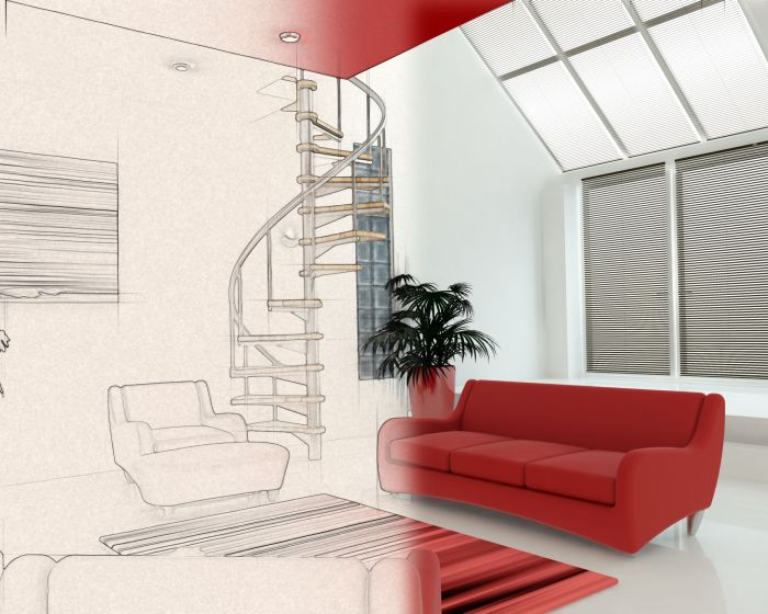 3D interior with half in sketch phase (Demo) (Demo)